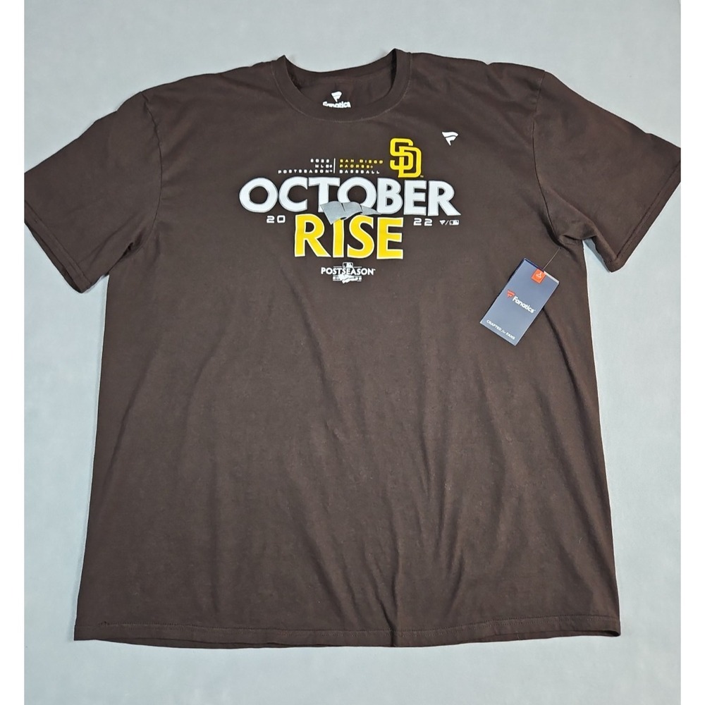 San Diego Padres Mens‎ Brown 2022 October Rise MLB T Shirt Size 2XL NWT